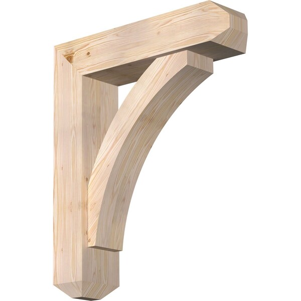 Ekena Millwork Thorton Craftsman Smooth Bracket w/ Offset Brace, Douglas Fir, 7 1/2"W x 30"D x 36"H BKT0806X30X36THR04SDF - main
